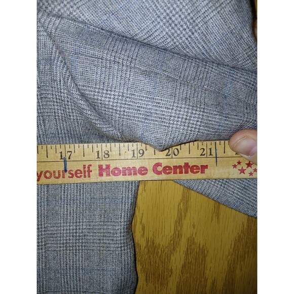 Talbots 2 Button Blazer Jacket Womens 12 Gray Wool Blend Fabric Woven In Italy - Picture 6 of 15